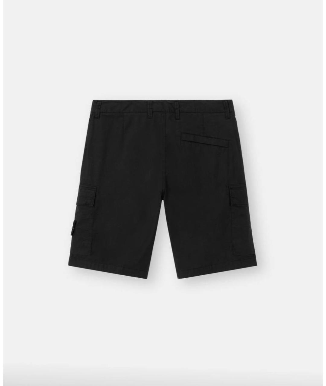 STONE ISLAND Черные полиамидовые шорты, фото 2