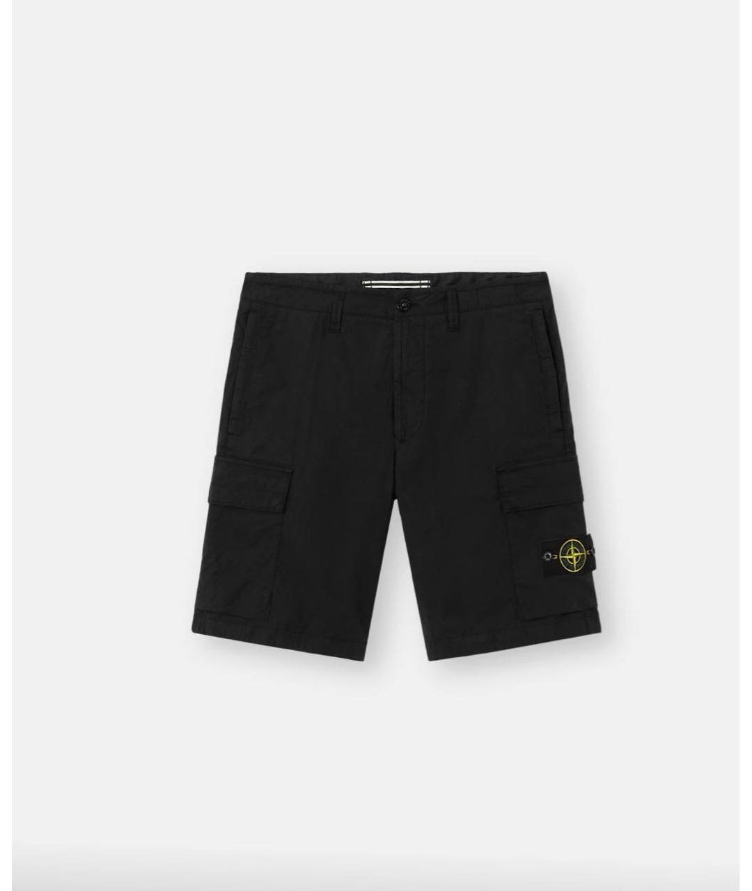 STONE ISLAND Черные полиамидовые шорты, фото 6