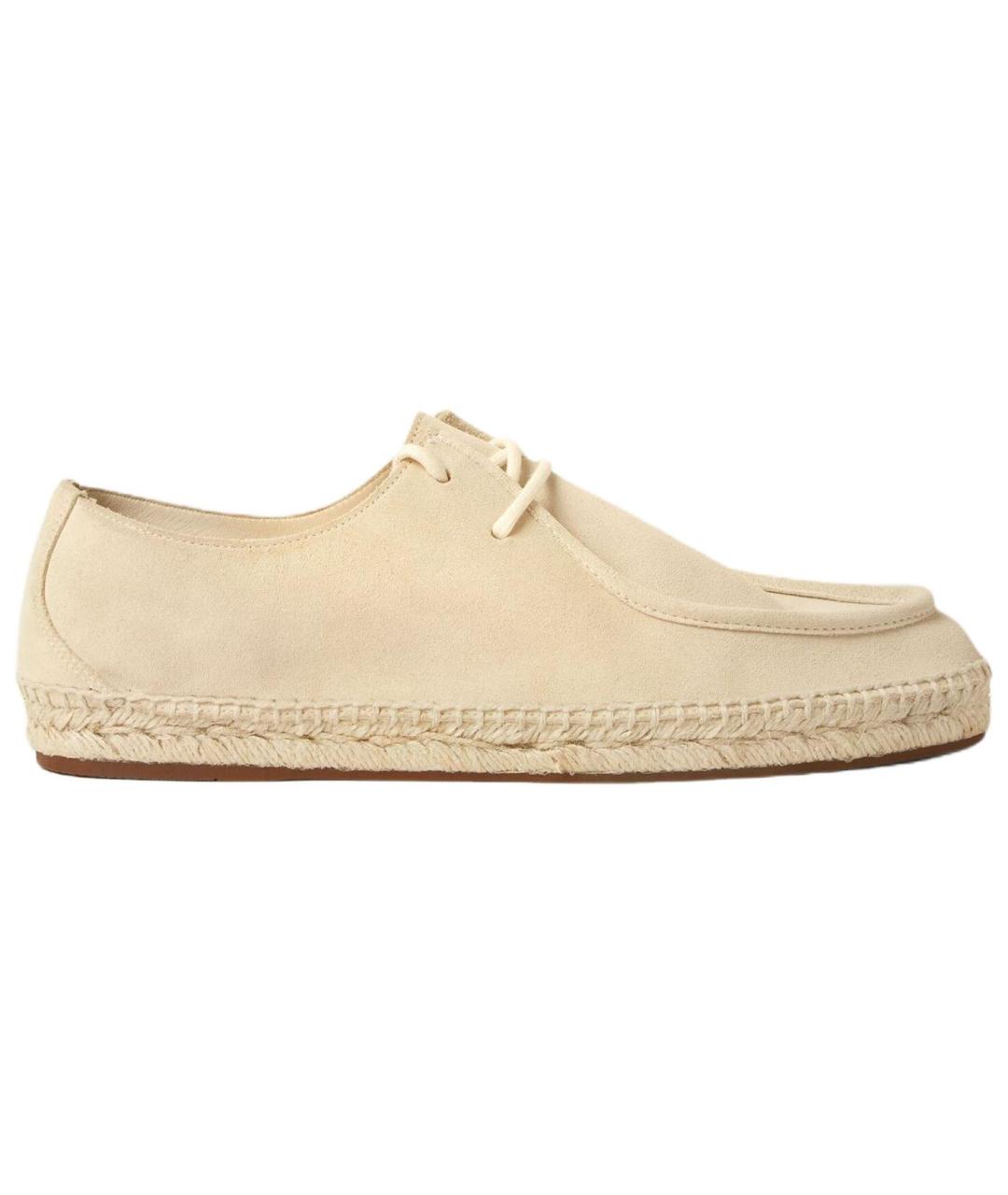 LORO PIANA Бежевые замшевые эспадрильи, фото 1