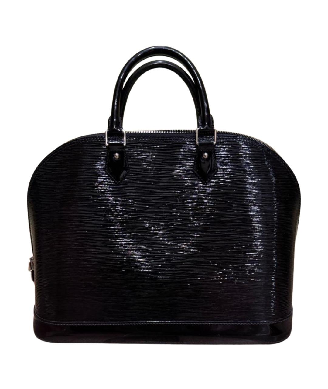 LOUIS VUITTON Черная сумка с короткими ручками из лакированной кожи, фото 1