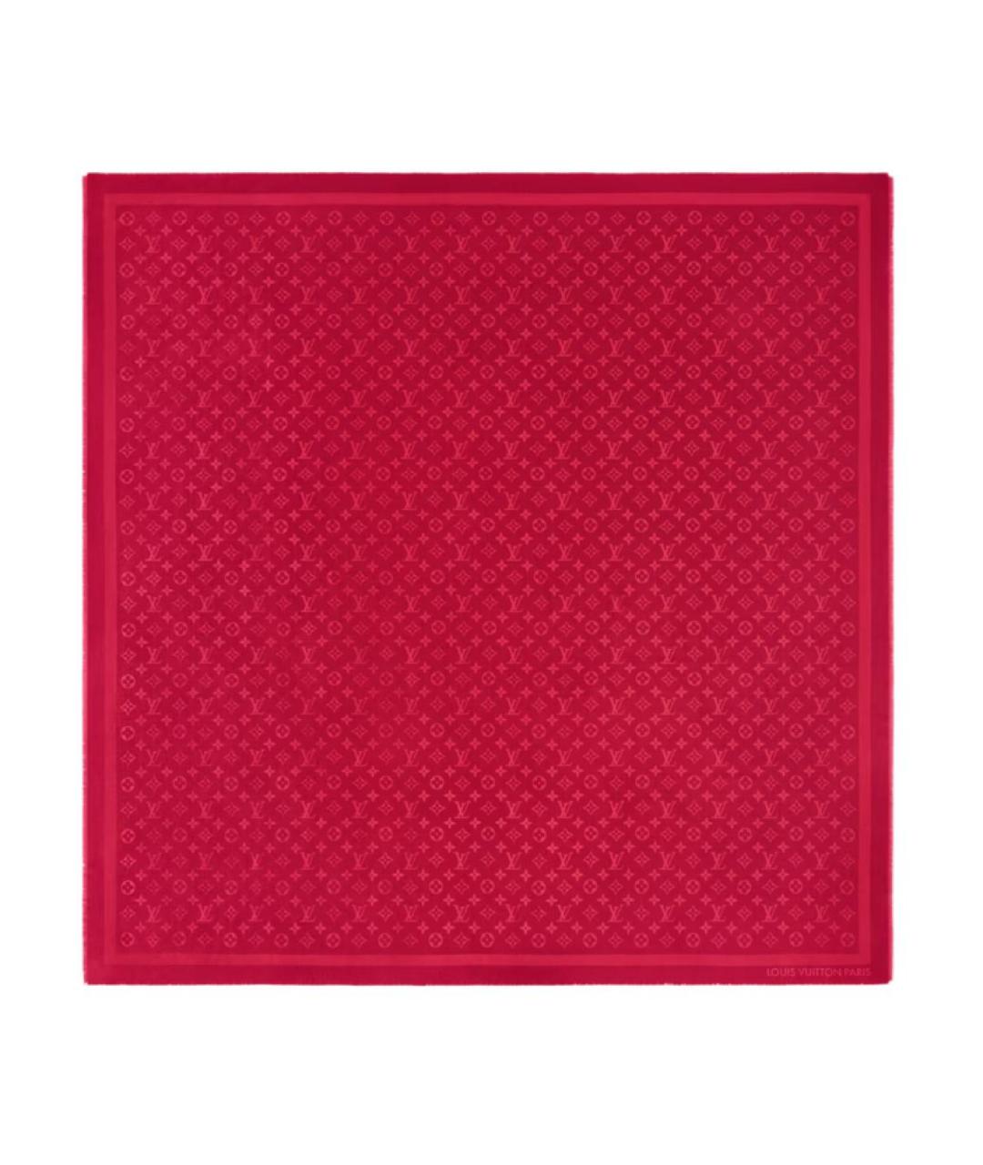 LOUIS VUITTON Красный шерстяной шарф, фото 1
