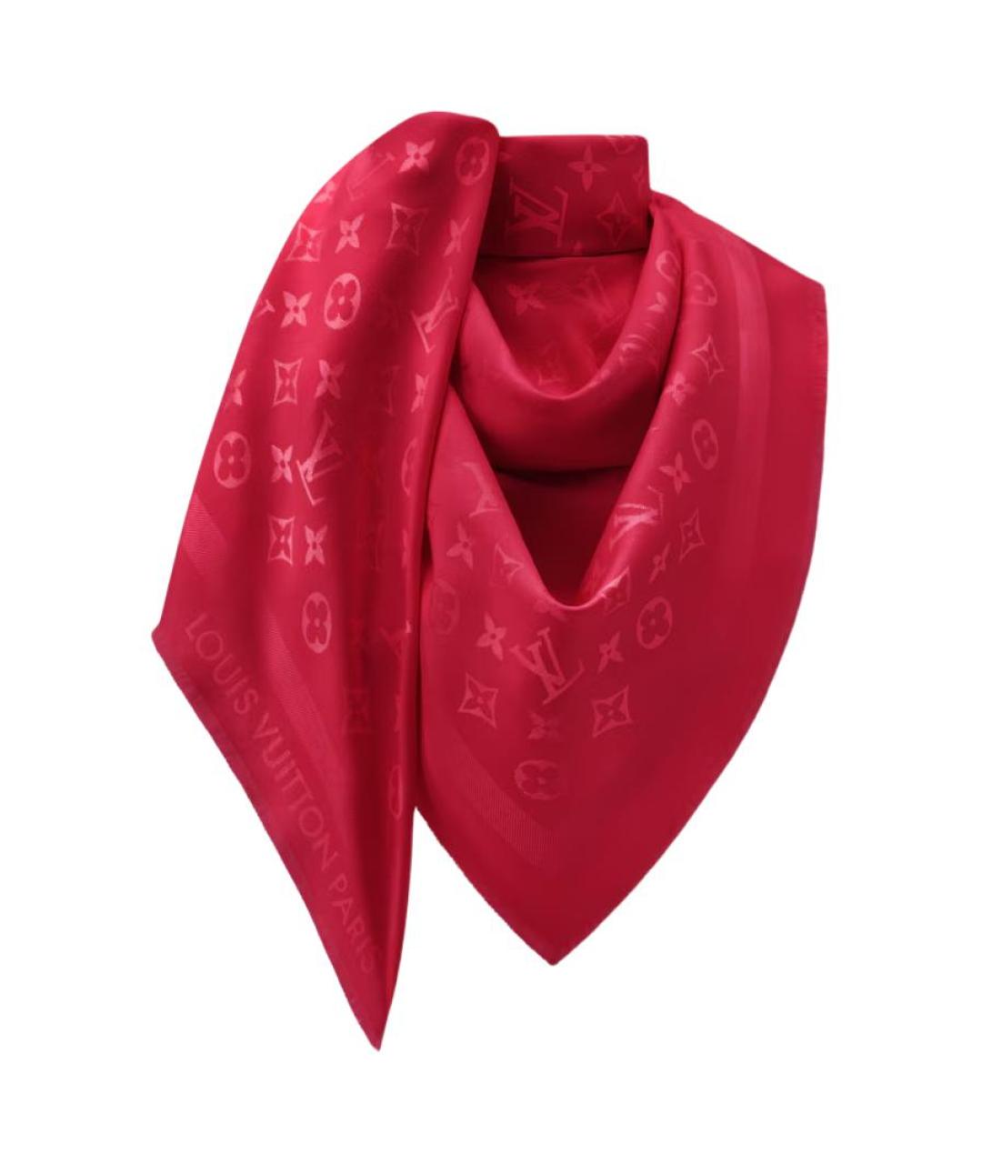 LOUIS VUITTON Красный шерстяной шарф, фото 2