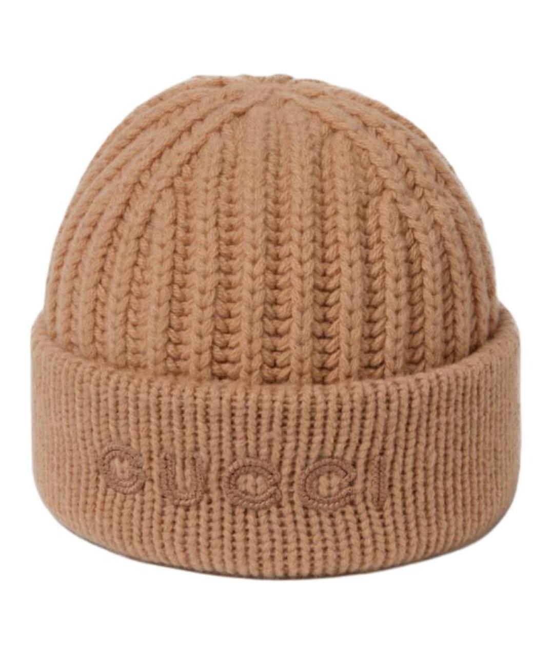 GUCCI Коричневая шерстяная шапка, фото 1