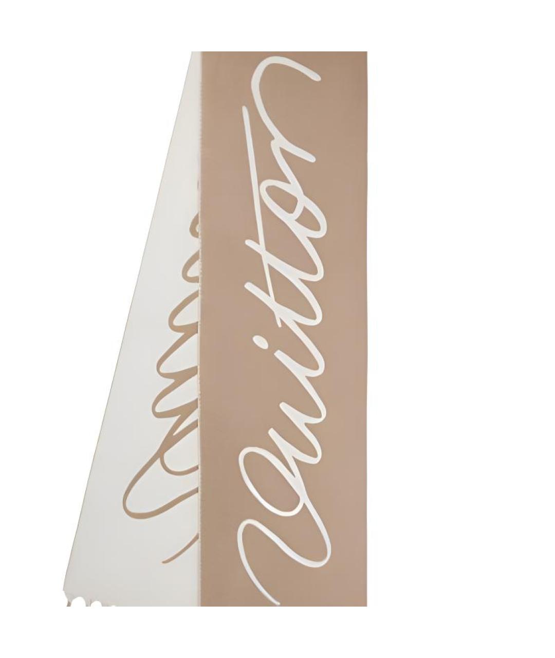 LOUIS VUITTON Бежевый шерстяной шарф, фото 3