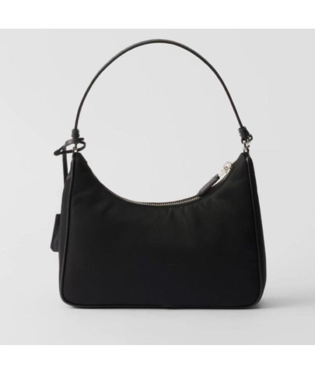 PRADA Черная тканевая сумка с короткими ручками, фото 3