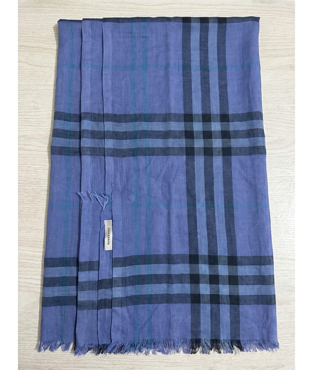 BURBERRY Синий шарф, фото 3
