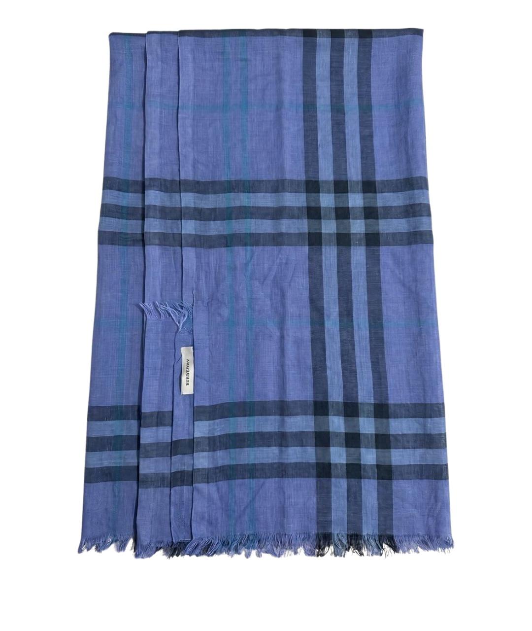 BURBERRY Синий шарф, фото 1