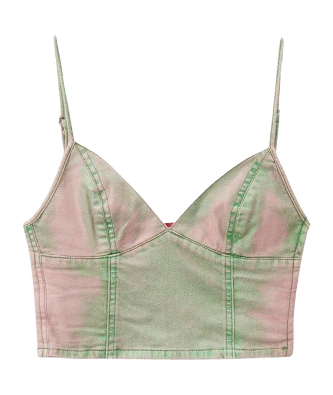 DIESEL Розовая деним майка, фото 1