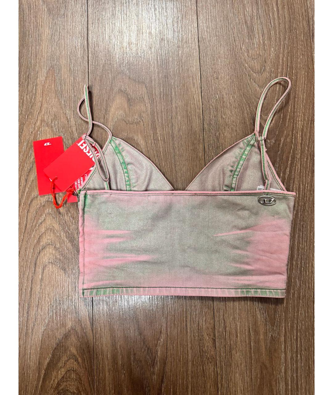 DIESEL Розовая деним майка, фото 7