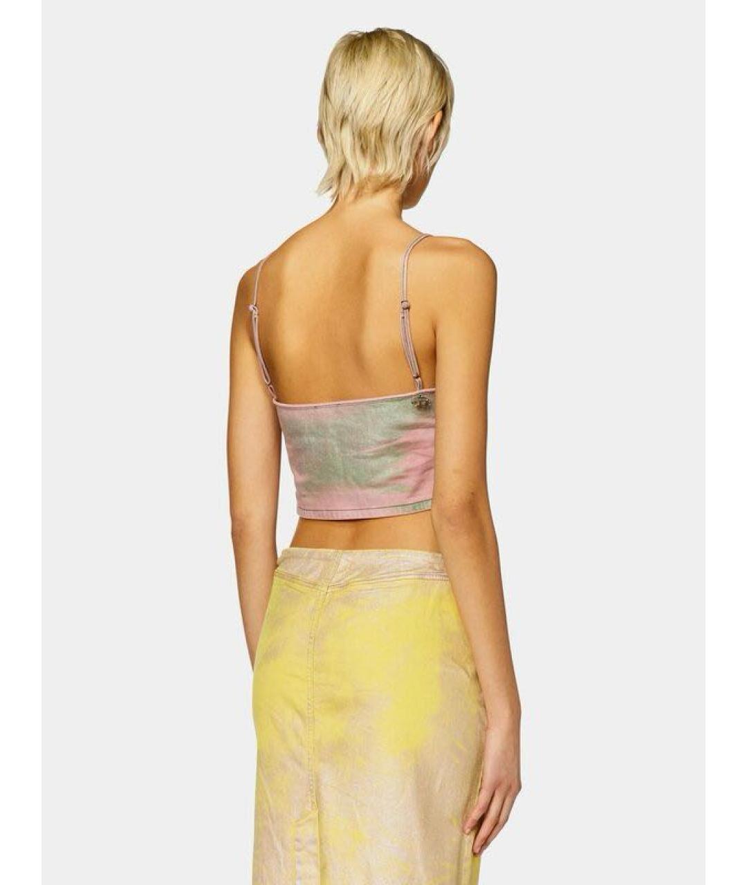 DIESEL Розовая деним майка, фото 3