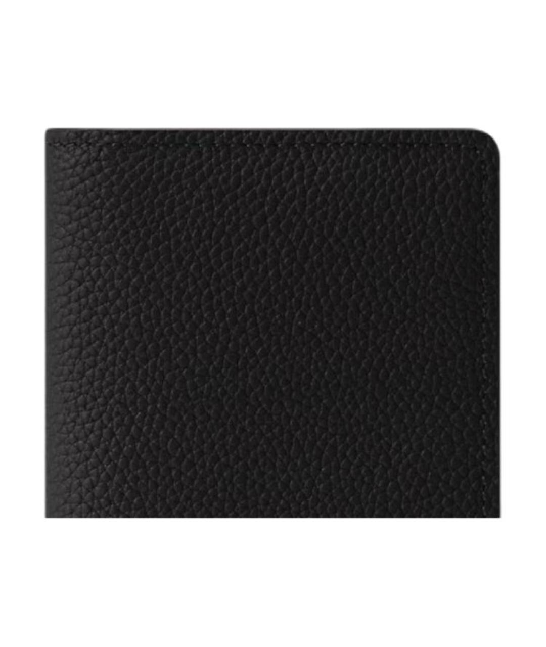 LOUIS VUITTON Черный кожаный кошелек, фото 5