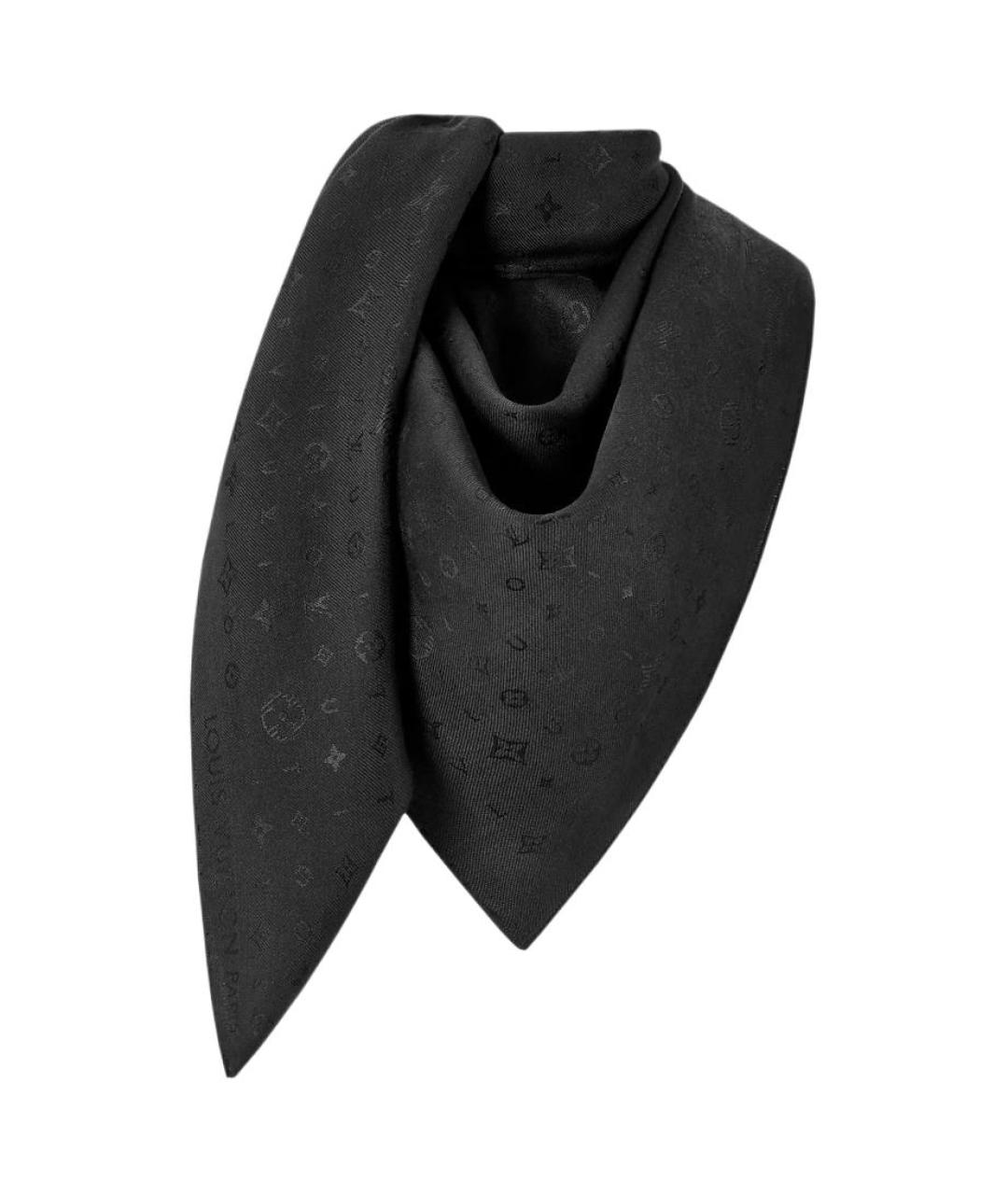 LOUIS VUITTON Черный шарф, фото 2