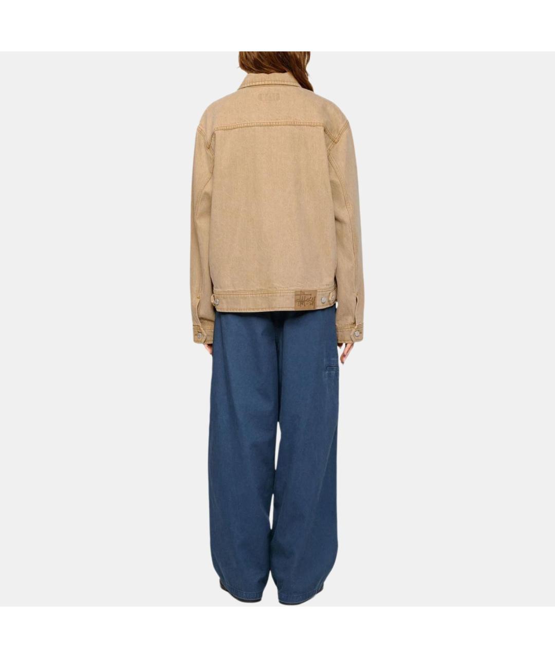 STUSSY Бежевая деним куртка, фото 4