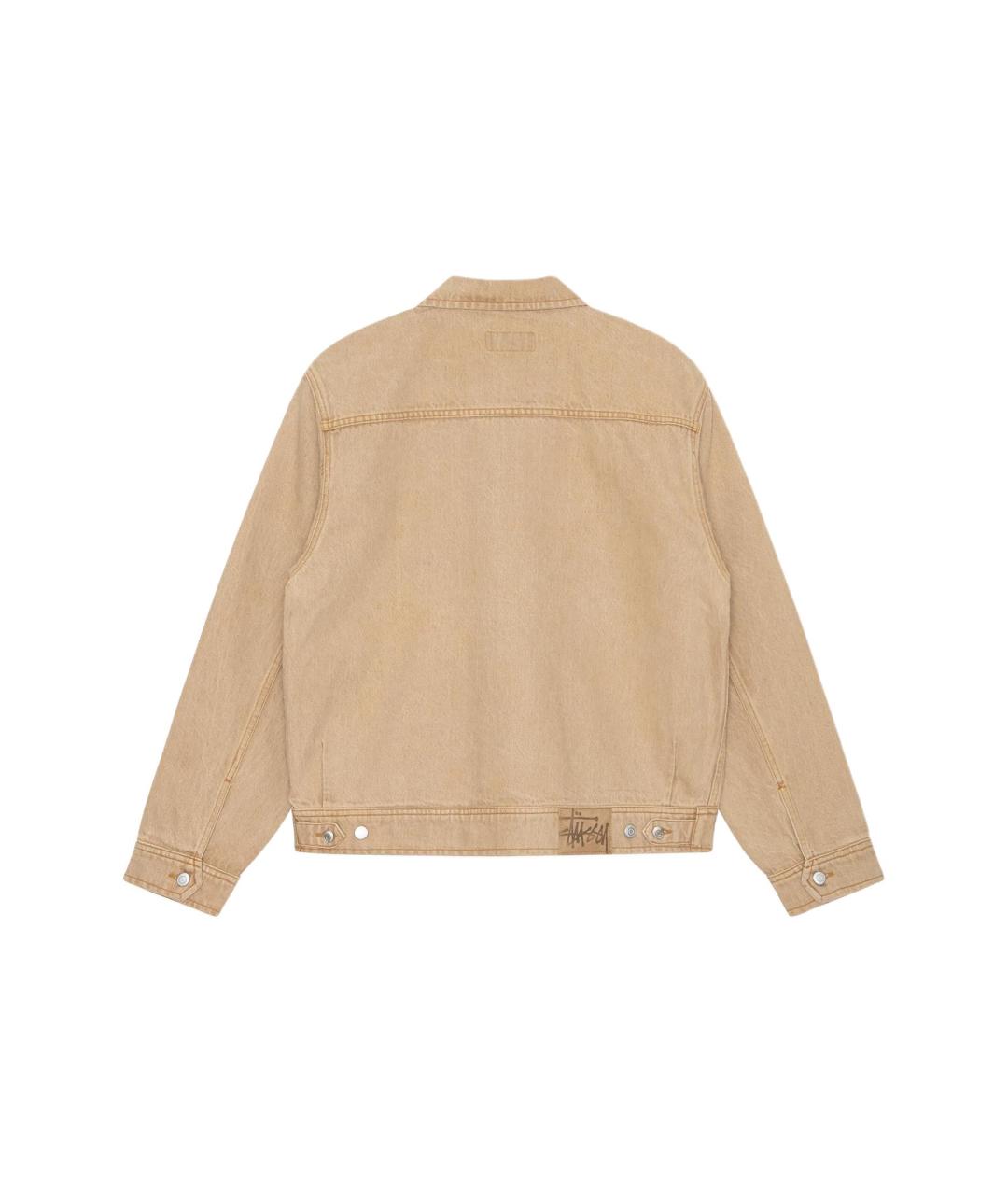 STUSSY Бежевая деним куртка, фото 2