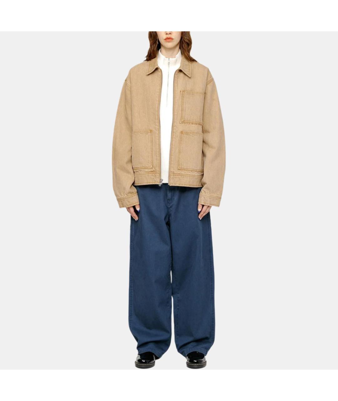 STUSSY Бежевая деним куртка, фото 3