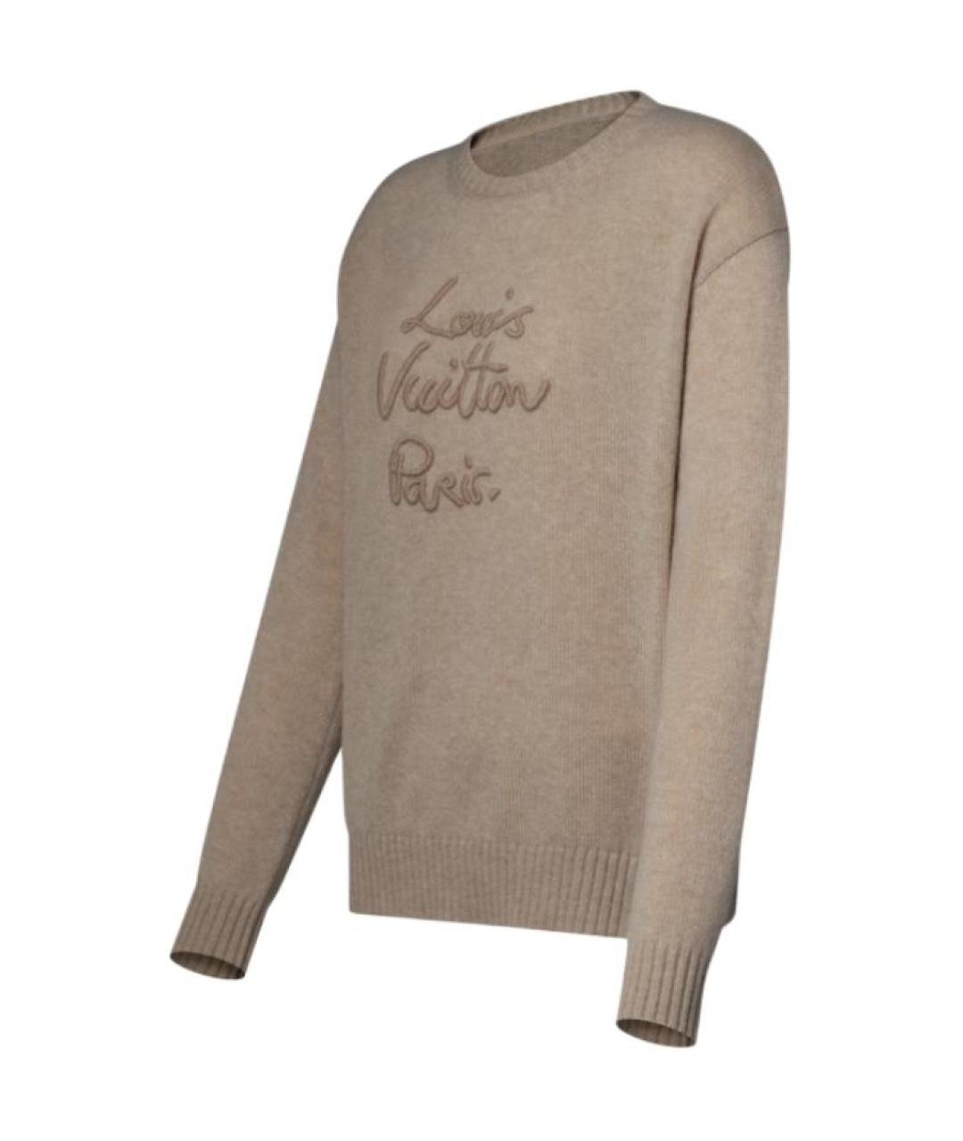 LOUIS VUITTON Коричневый кашемировый джемпер / свитер, фото 3