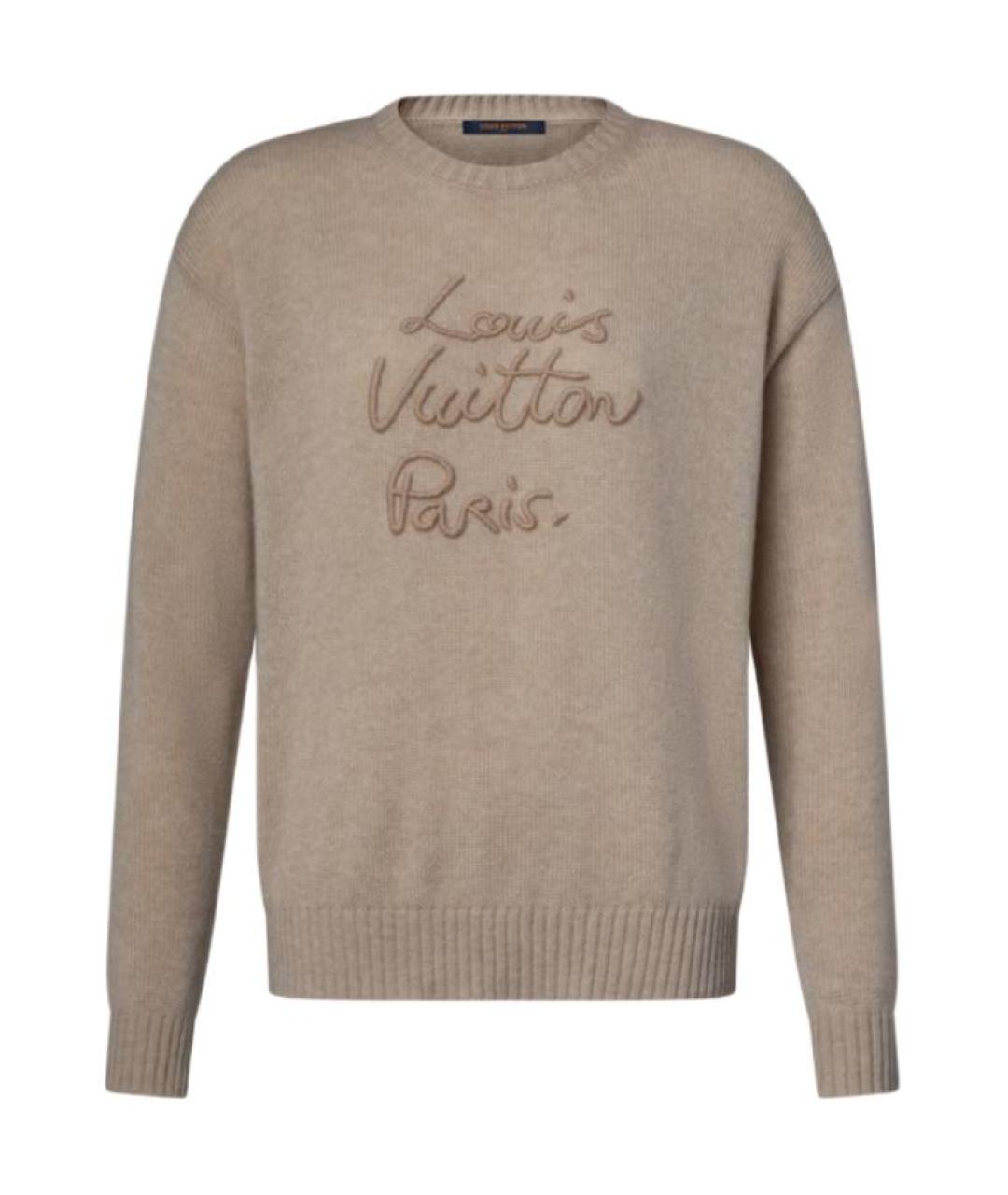 LOUIS VUITTON Коричневый кашемировый джемпер / свитер, фото 1