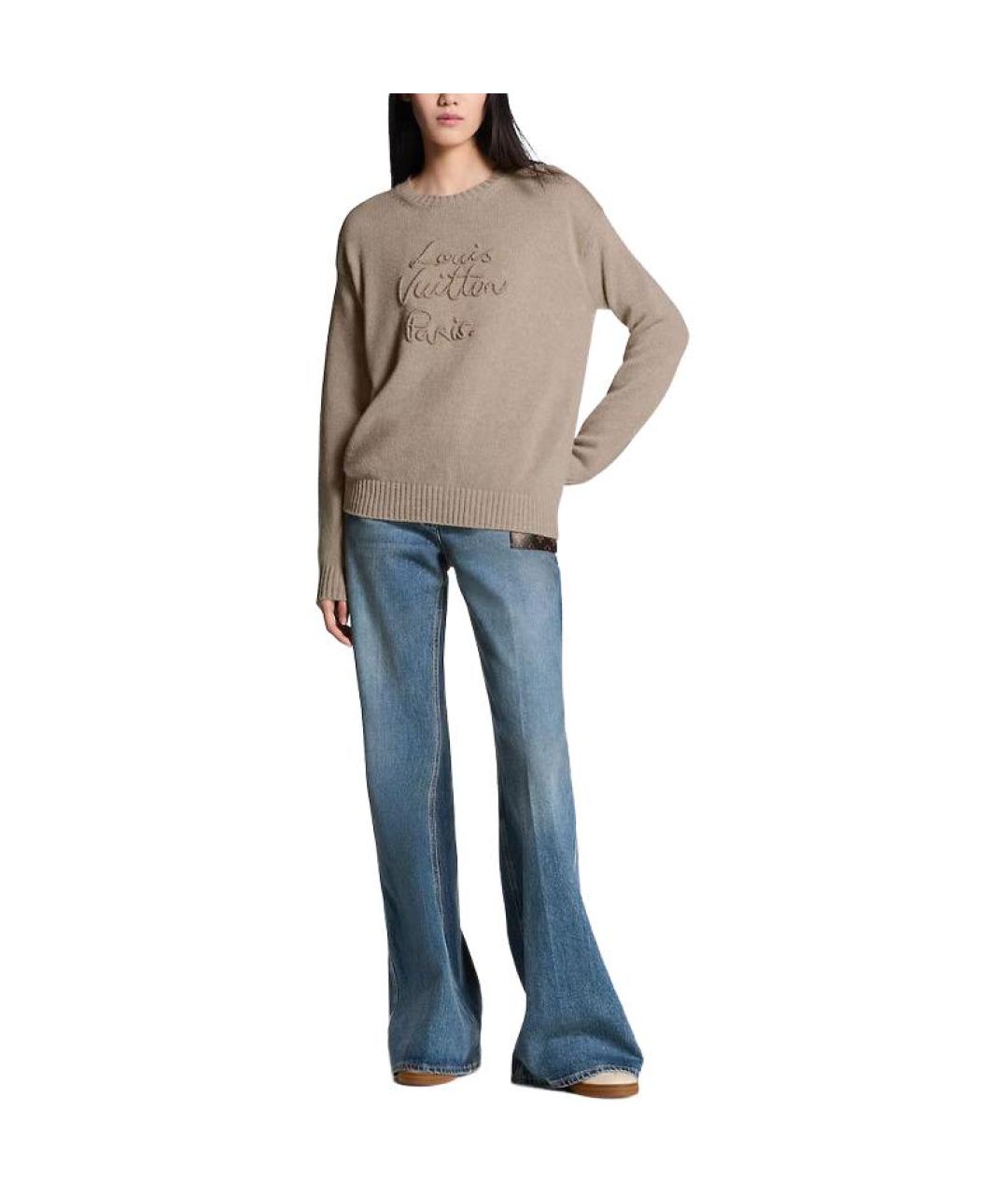 LOUIS VUITTON Коричневый кашемировый джемпер / свитер, фото 5