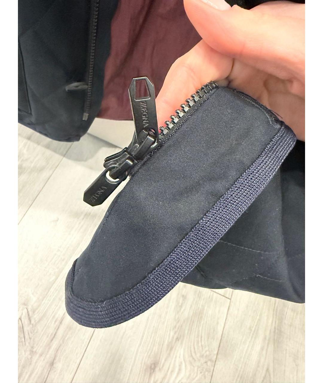 ZZEGNA Темно-синяя полиэстеровая куртка, фото 6