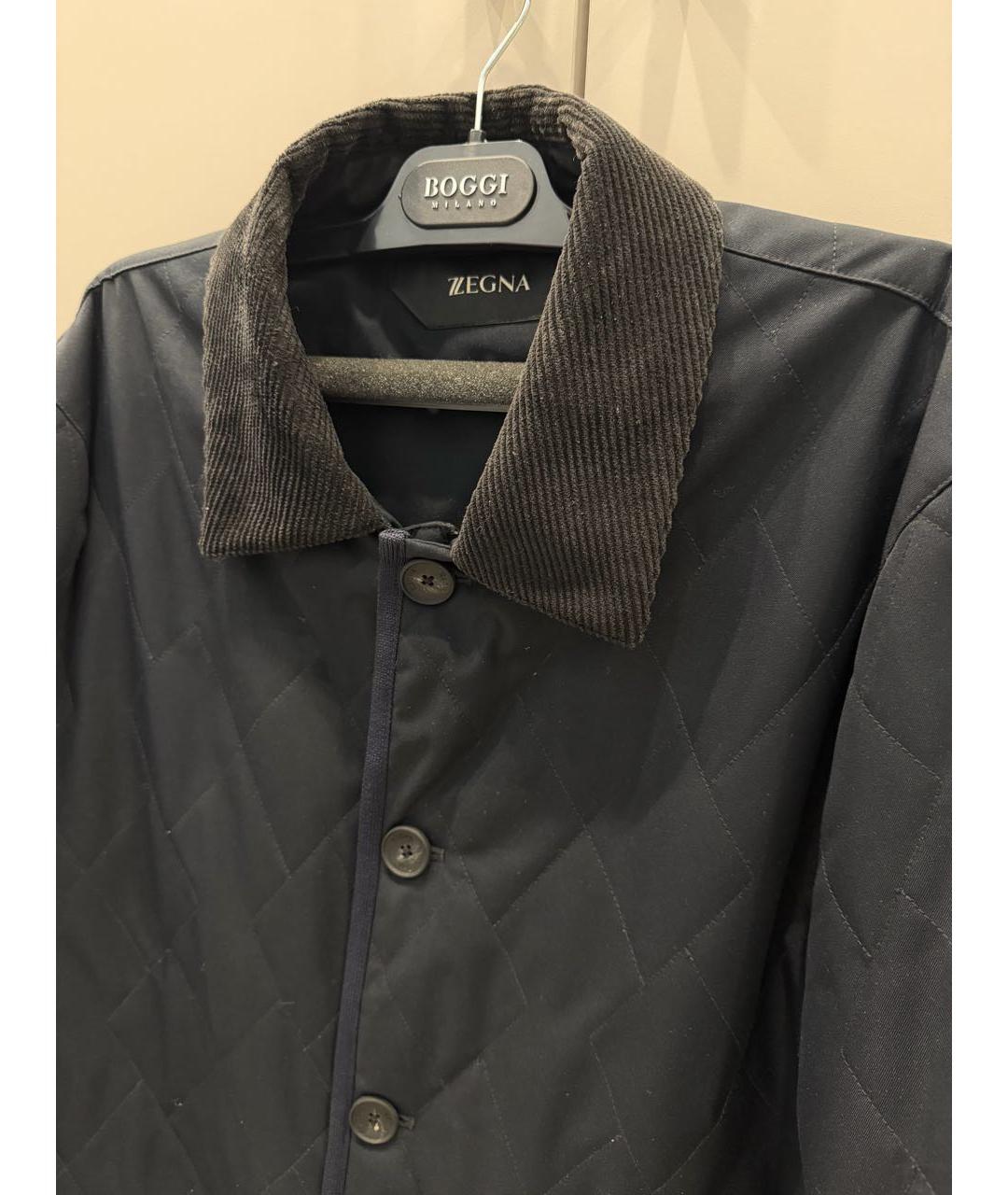 ZZEGNA Темно-синяя полиэстеровая куртка, фото 2