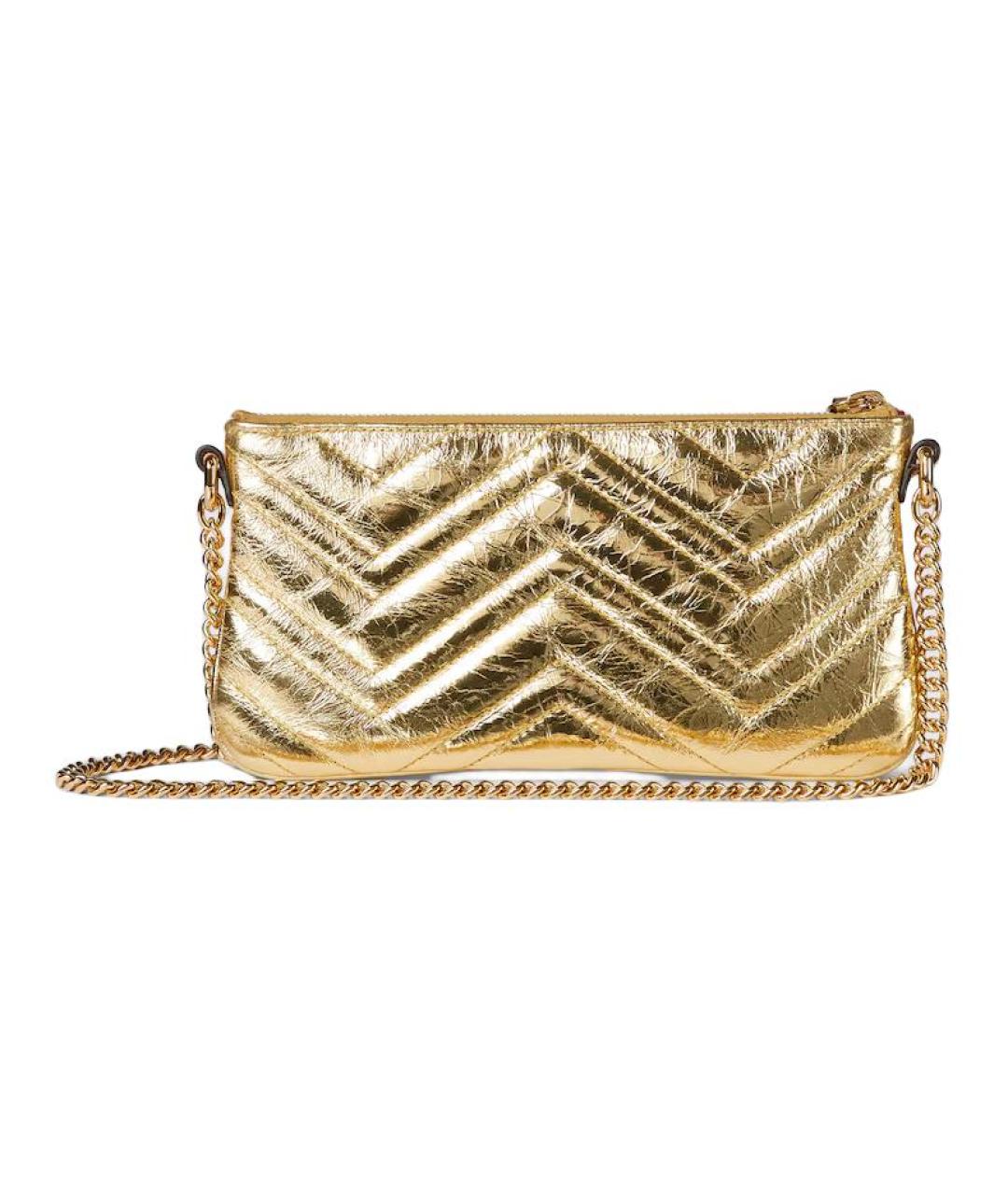 GUCCI Золотая кожаная сумка через плечо, фото 3