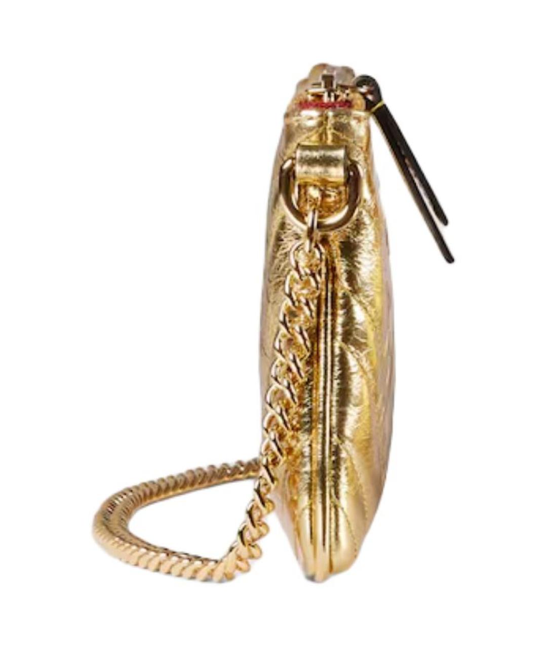 GUCCI Золотая кожаная сумка через плечо, фото 4