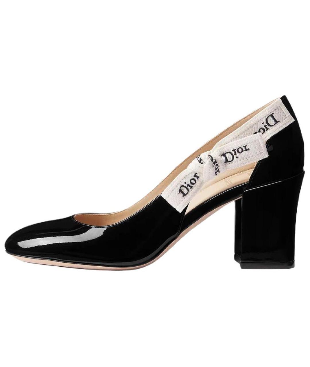 CHRISTIAN DIOR Черные туфли из лакированной кожи, фото 2