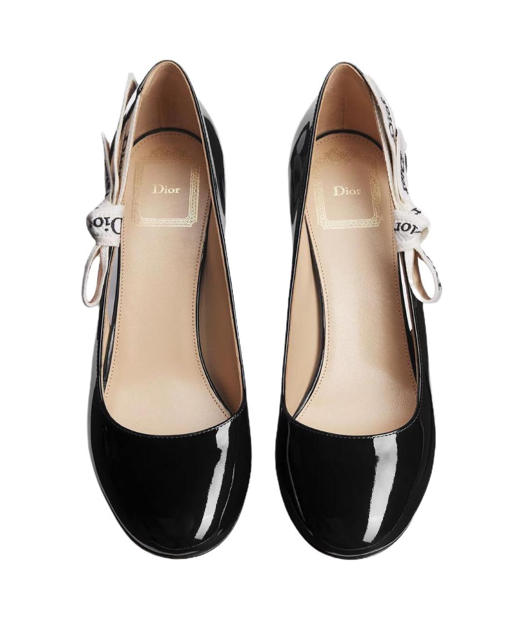 CHRISTIAN DIOR Черные туфли из лакированной кожи, фото 5
