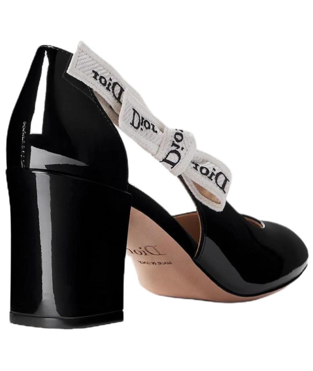 CHRISTIAN DIOR Черные туфли из лакированной кожи, фото 3