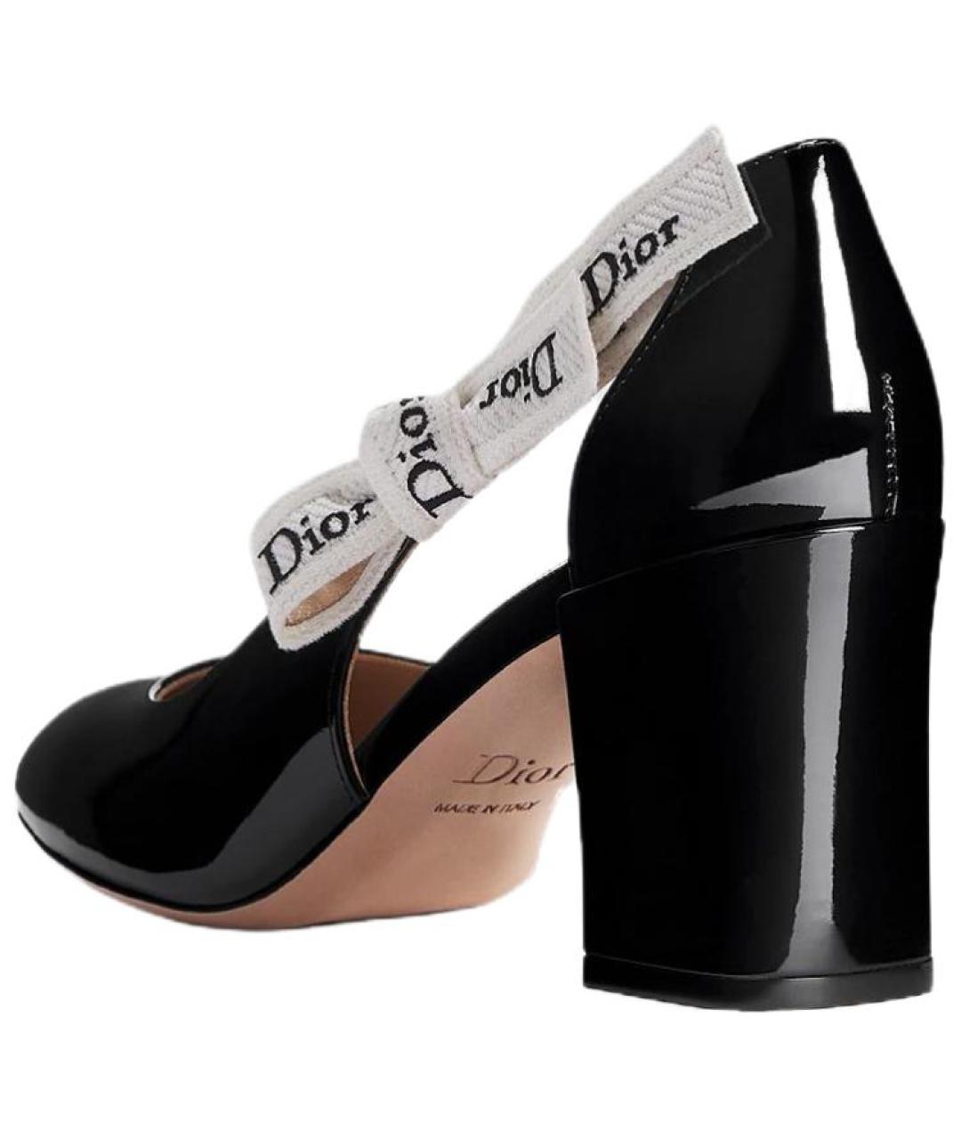 CHRISTIAN DIOR Черные туфли из лакированной кожи, фото 4