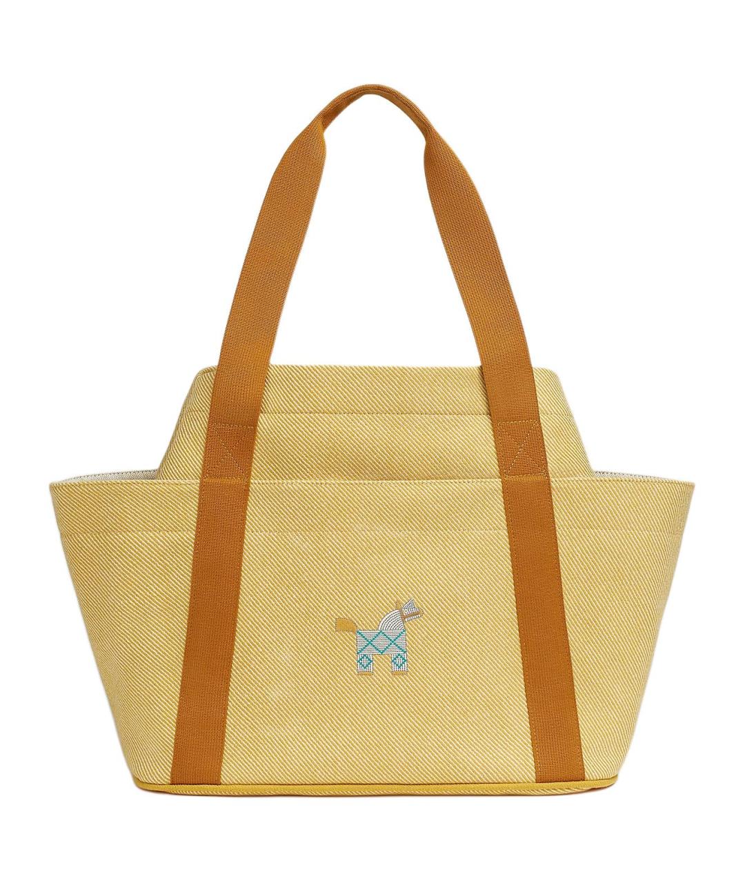 HERMES Горчичная шерстяная сумка через плечо, фото 1