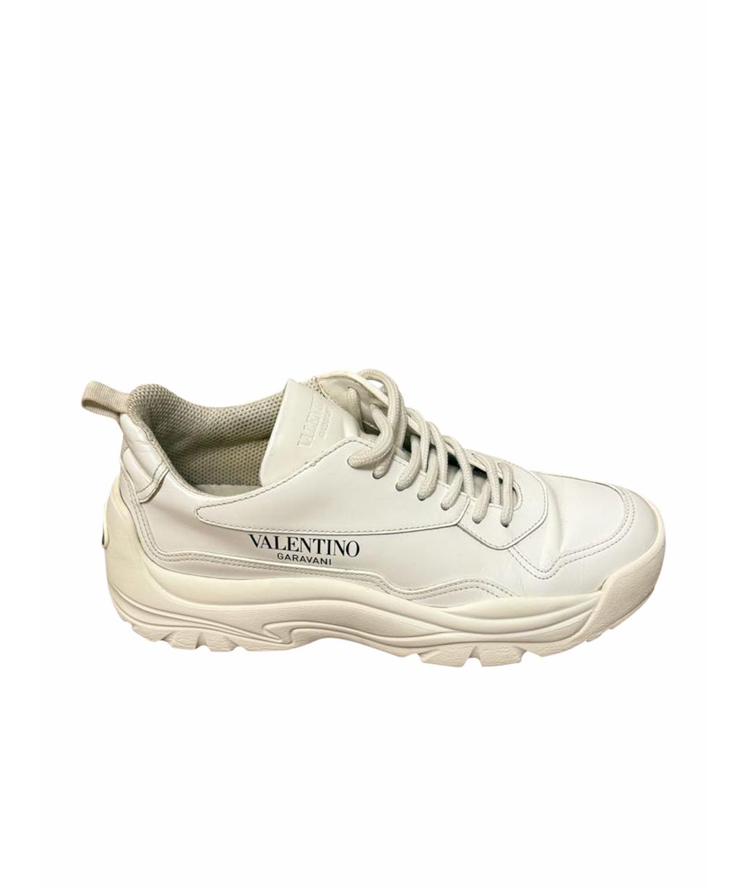VALENTINO Белые кожаные кроссовки, фото 1