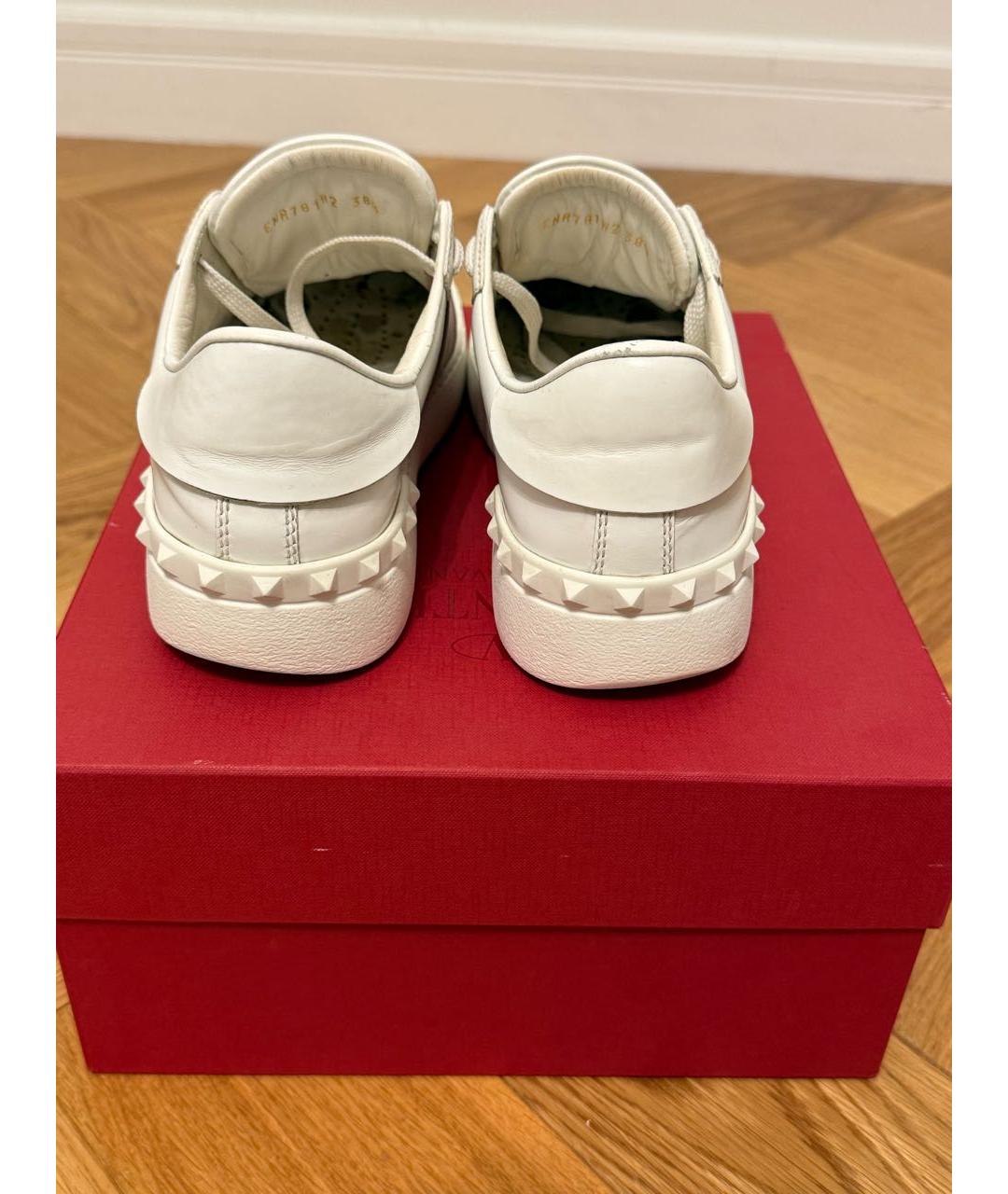 VALENTINO Белые кожаные кроссовки, фото 4