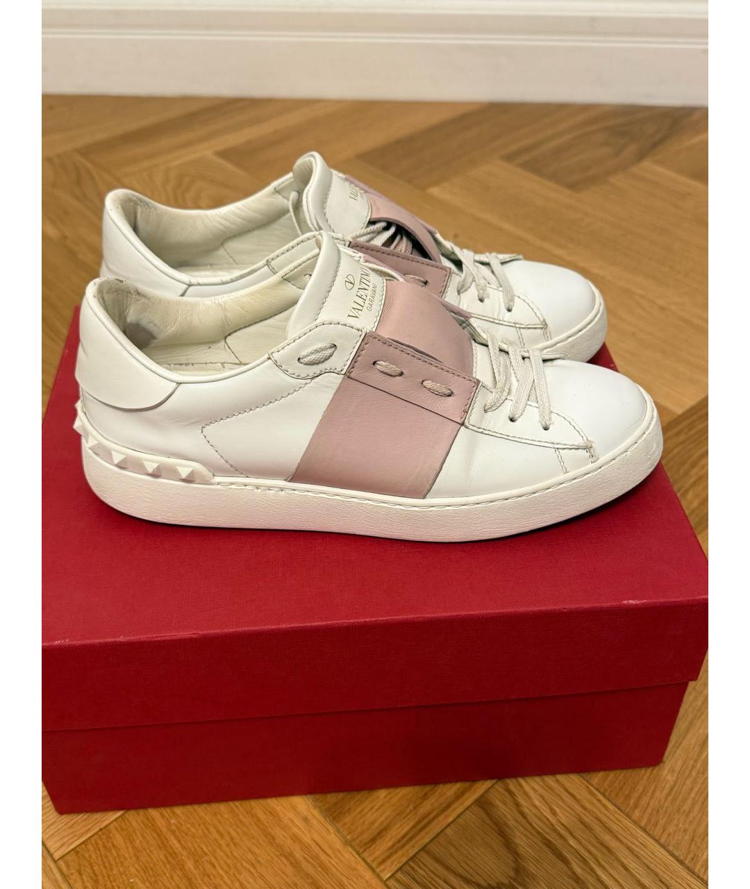VALENTINO Белые кожаные кроссовки, фото 5