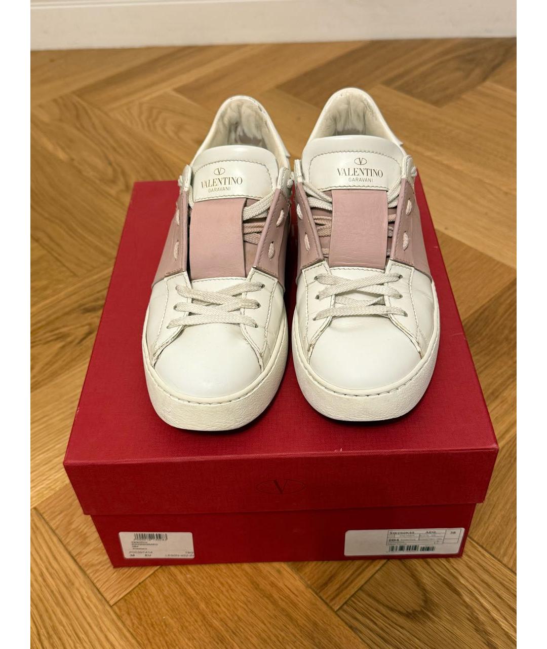 VALENTINO Белые кожаные кроссовки, фото 3