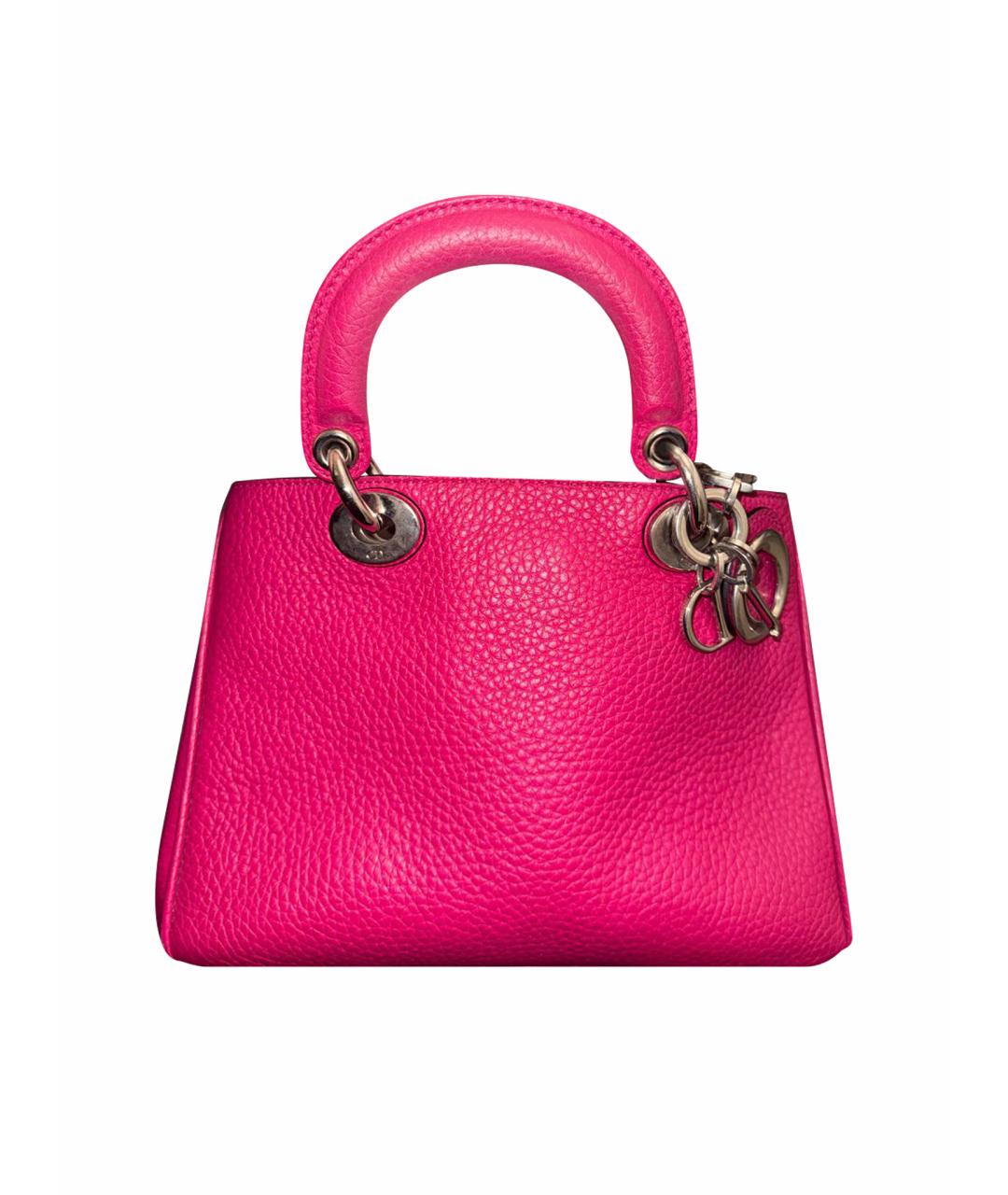 CHRISTIAN DIOR Фуксия кожаная сумка тоут, фото 1