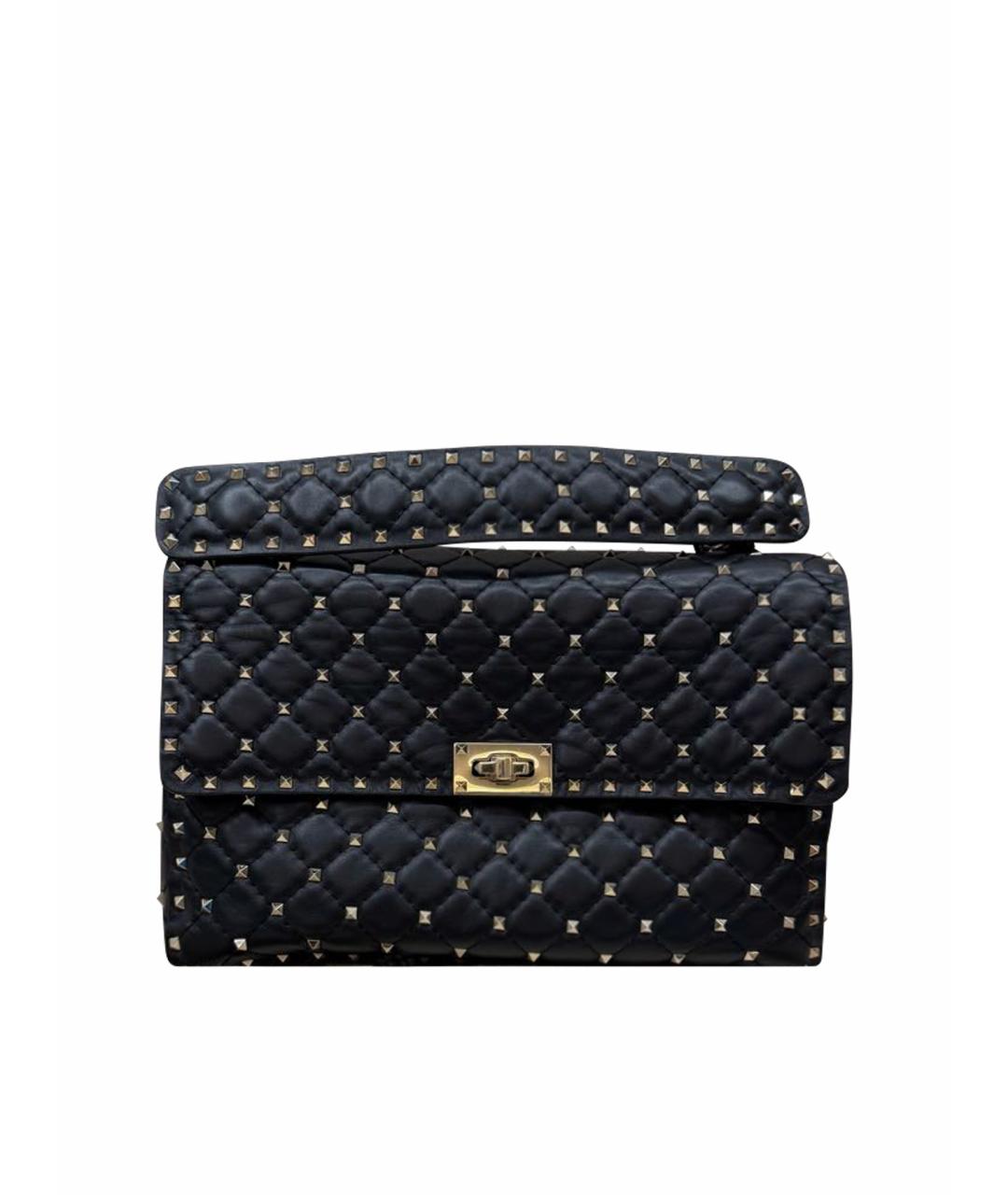 VALENTINO Черная кожаная сумка через плечо, фото 1