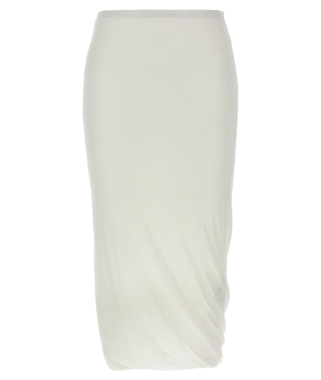 JIL SANDER Белая хлопковая юбка миди, фото 1