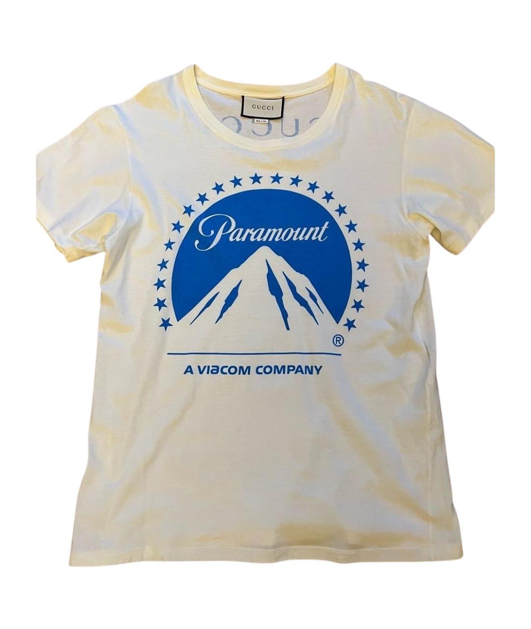 GUCCI Белая хлопковая футболка, фото 1