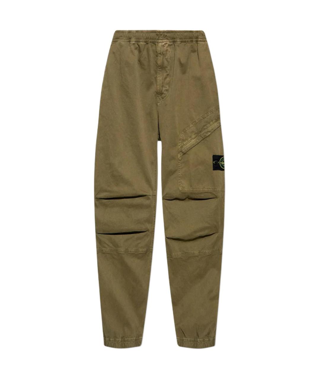 STONE ISLAND Коричневые повседневные брюки, фото 1