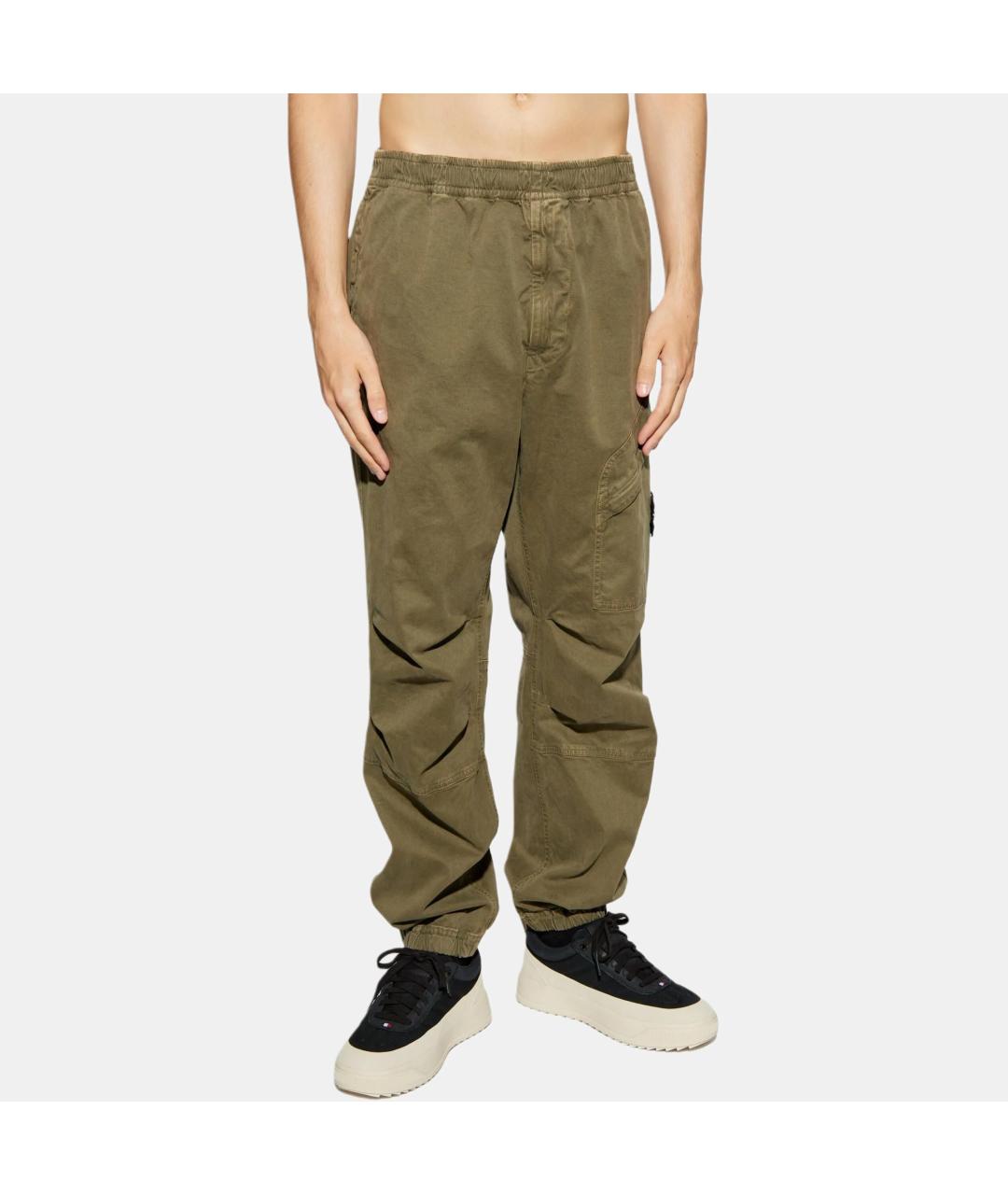 STONE ISLAND Коричневые повседневные брюки, фото 3