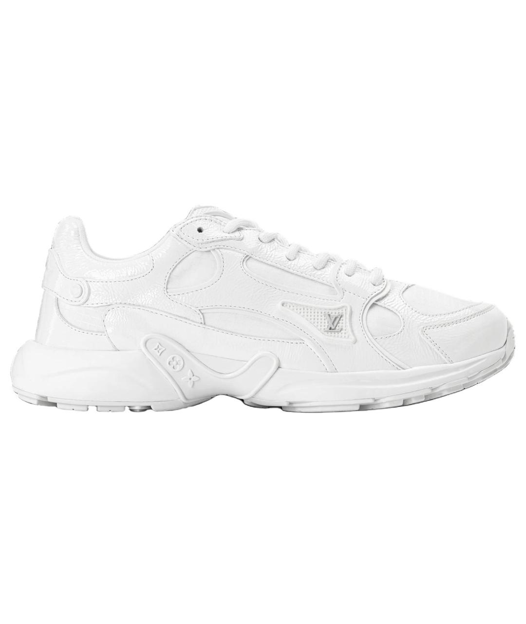 LOUIS VUITTON Белые кожаные кроссовки, фото 1