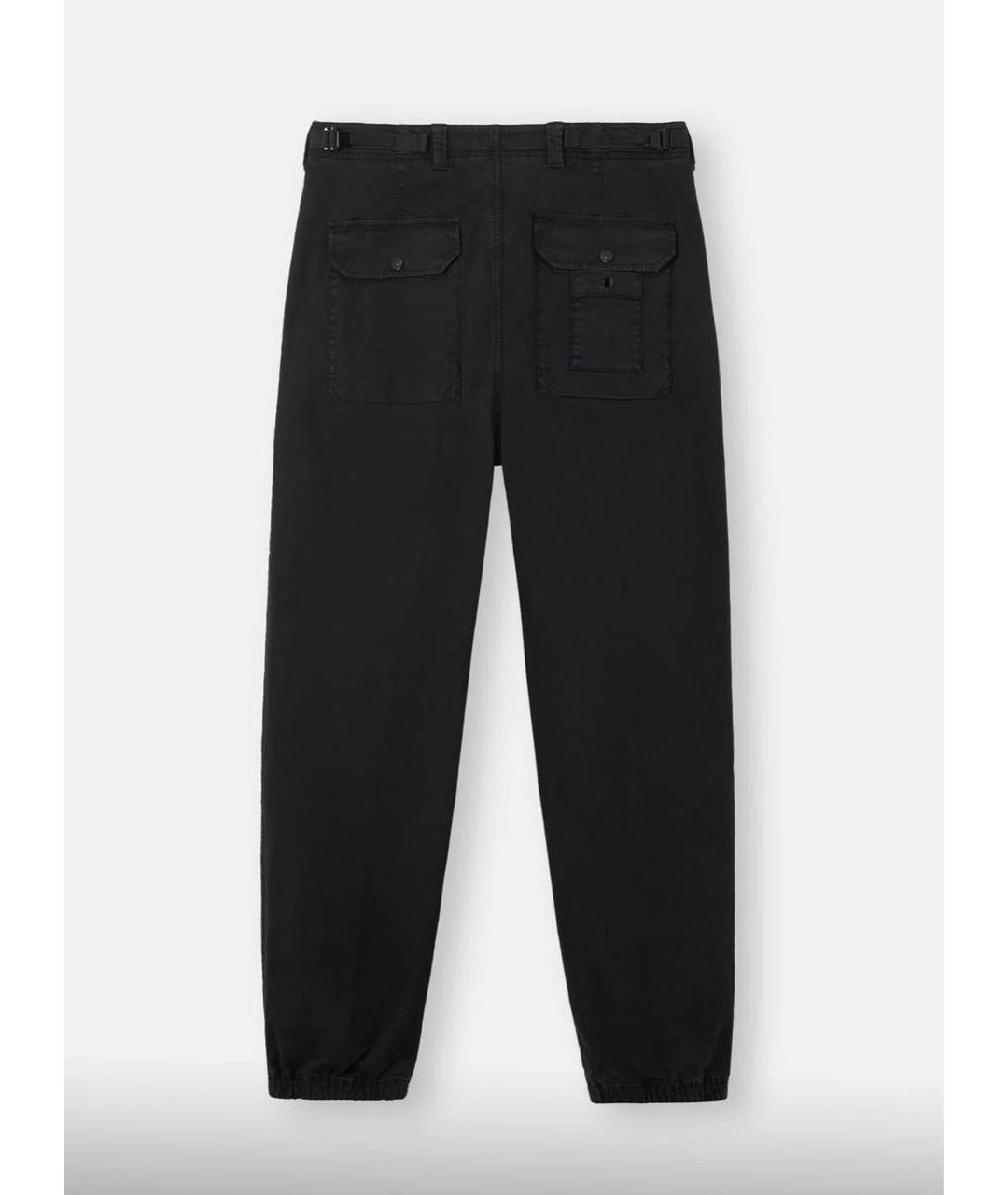 STONE ISLAND Черные хлопковые повседневные брюки, фото 2