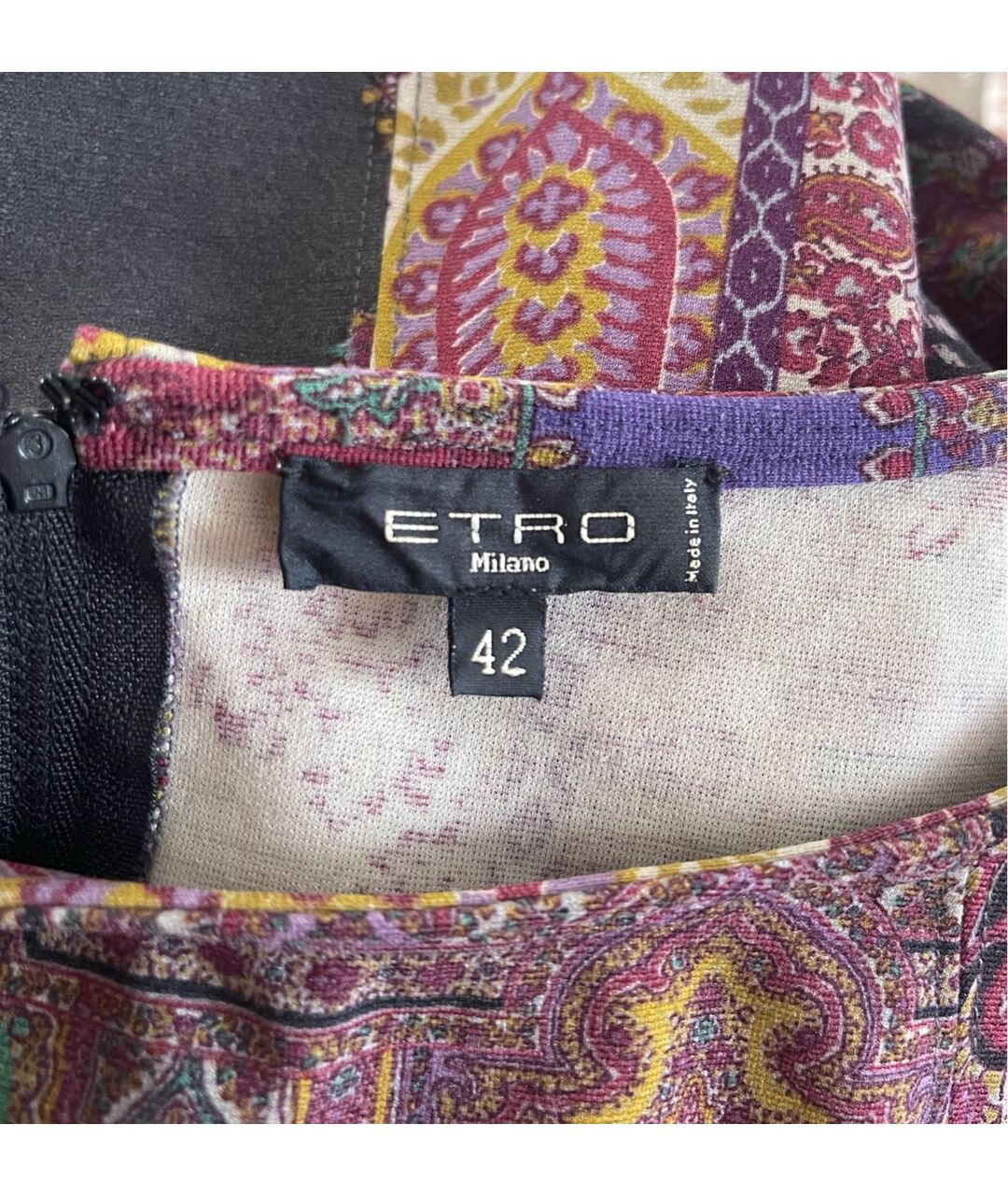 ETRO Фиолетовое шерстяное повседневное платье, фото 6