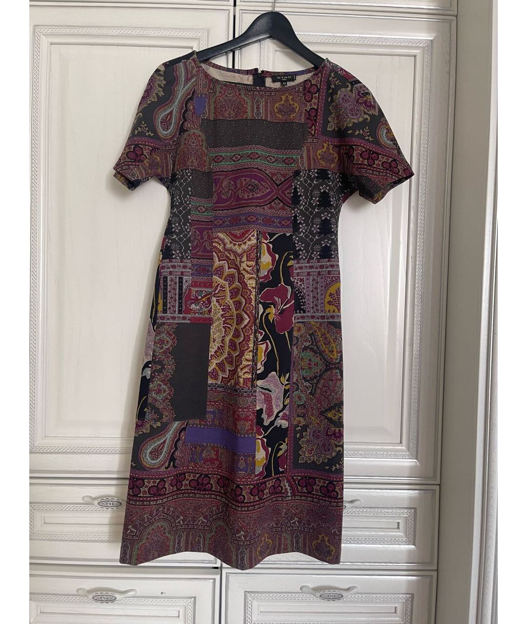 ETRO Фиолетовое шерстяное повседневное платье, фото 8