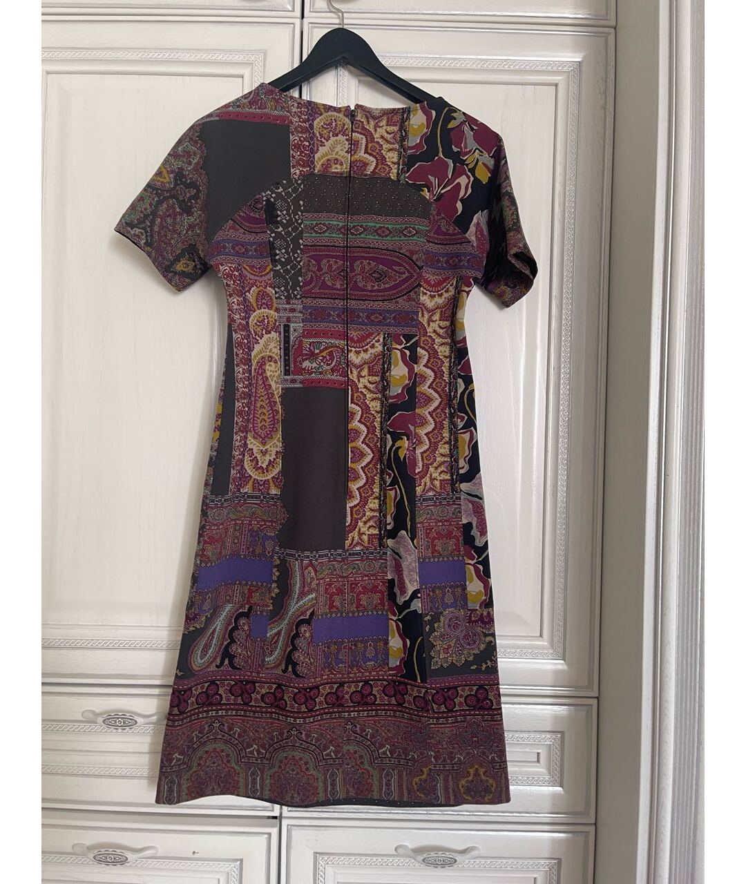 ETRO Фиолетовое шерстяное повседневное платье, фото 3