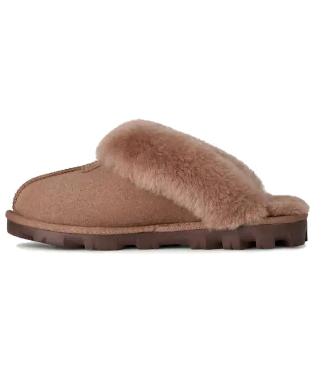 UGG Коричневые замшевые мюли, фото 3