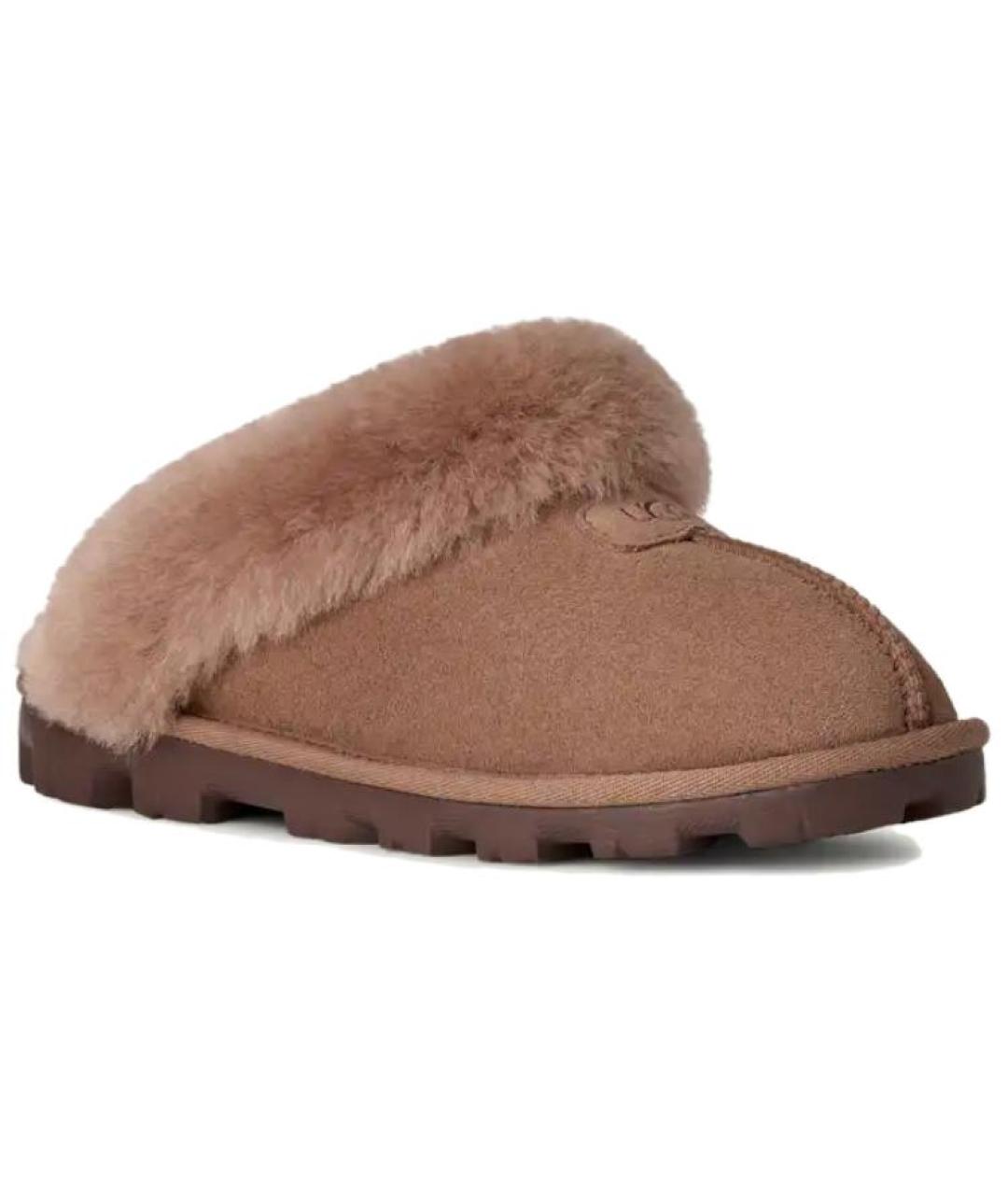 UGG Коричневые замшевые мюли, фото 4