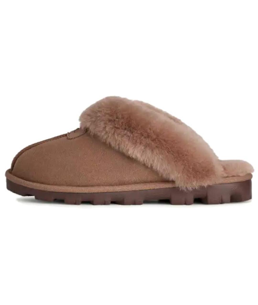 UGG Коричневые замшевые мюли, фото 8