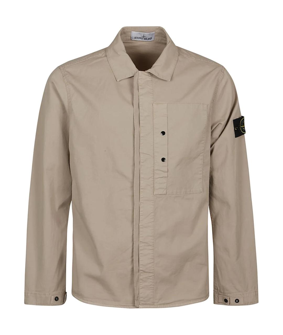 STONE ISLAND Коричневая классическая рубашка, фото 1